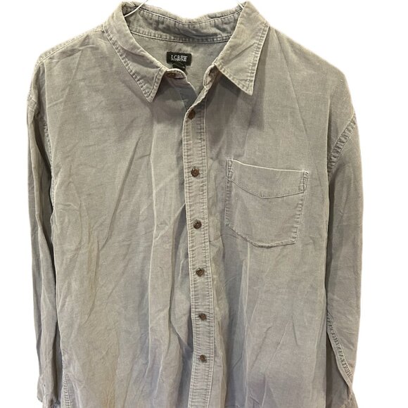 Men's Gray JCrew Corduroy shirt - Picture 1 of 4